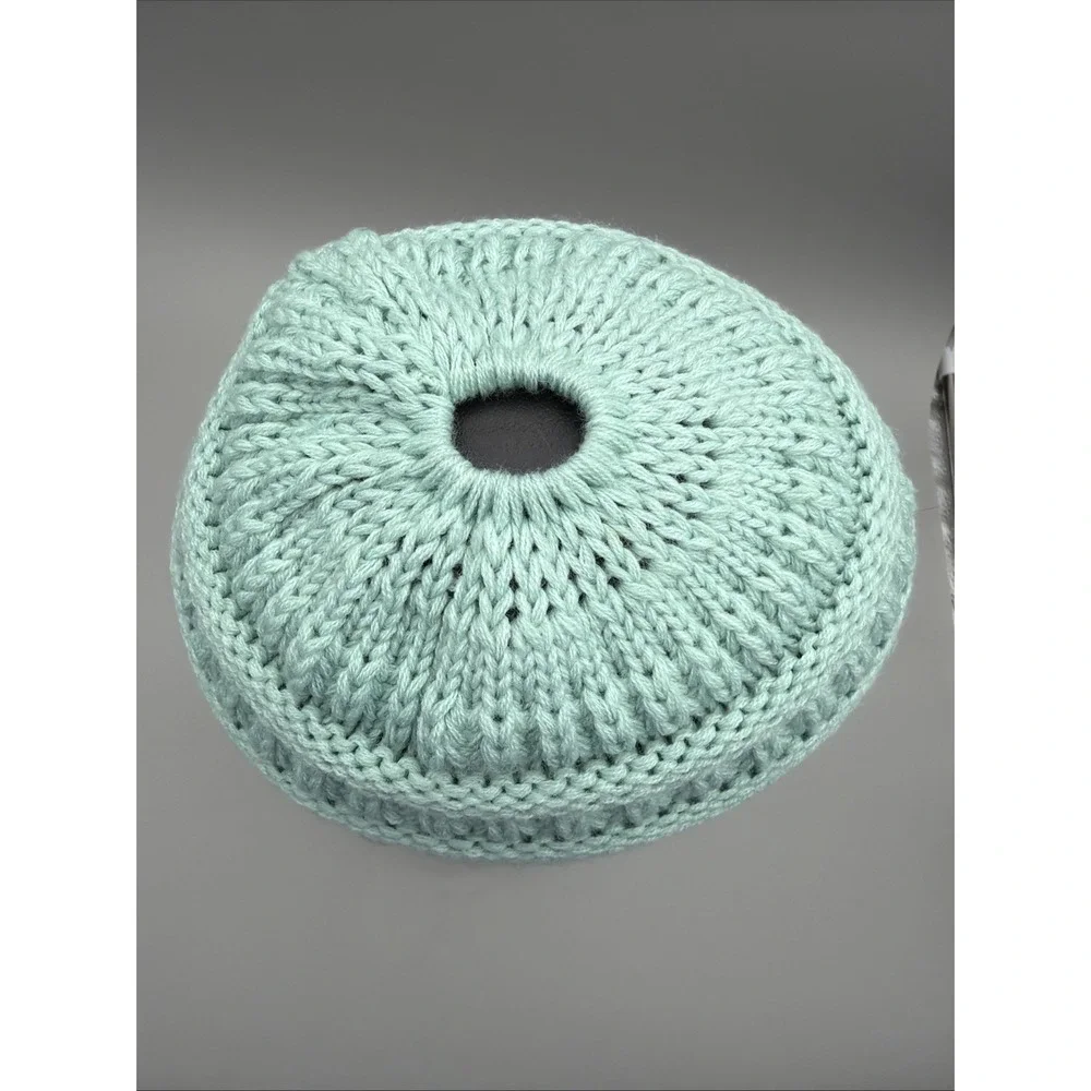 C.C Kids Solid Cable Knit Winter Beanie Teal One Size Fits Most
